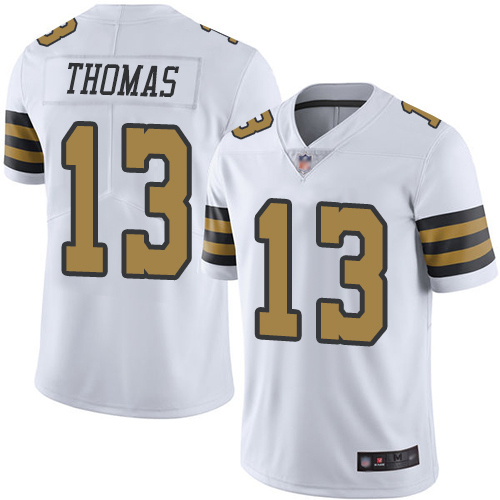 Men New Orleans Saints Limited White Michael Thomas Jersey NFL Football #13 Rush Vapor Untouchable Jersey